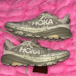 Hoka Beige and Gray Trail Shoes speedgoat 6 size 10 m